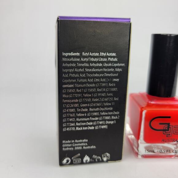 Glitter Gal "Hula Hoop Pink" Neon Nail Polish Enamel Australia Indie NEW Pink - Picture 2 of 6